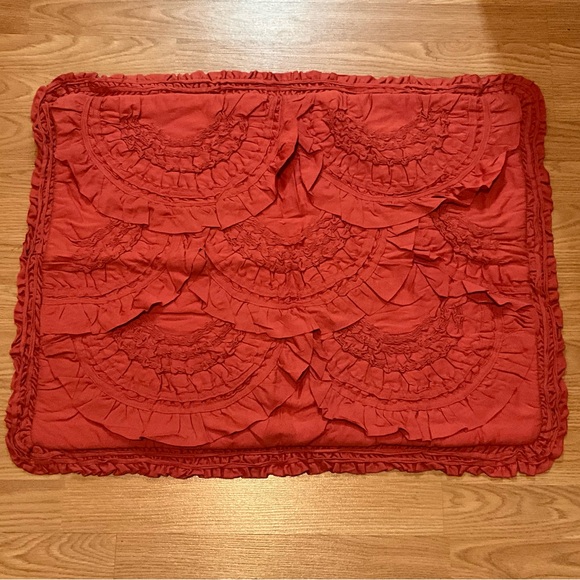 Anthropologie Other - Anthropologie Rivulet Quilted 2pc standard pillow shams CORAL